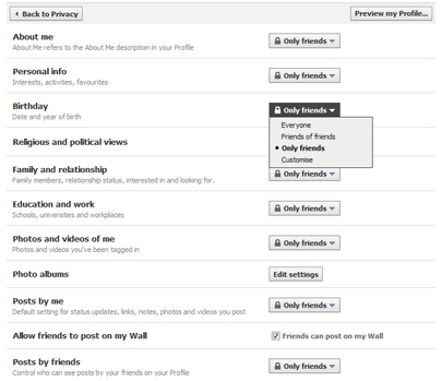 Facebook Privacy Settings
